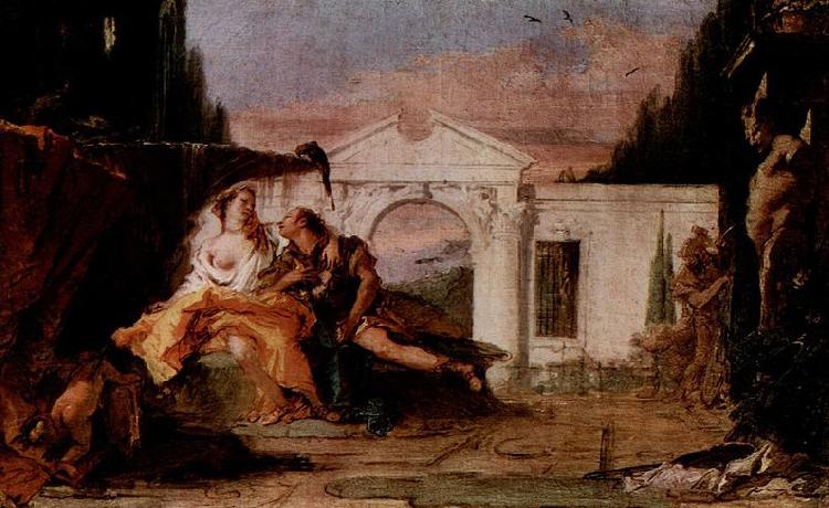Giovanni Battista Tiepolo Rinaldo und Armida, Entwurf fur gleichnamiges Munchner Gemalde oil painting image